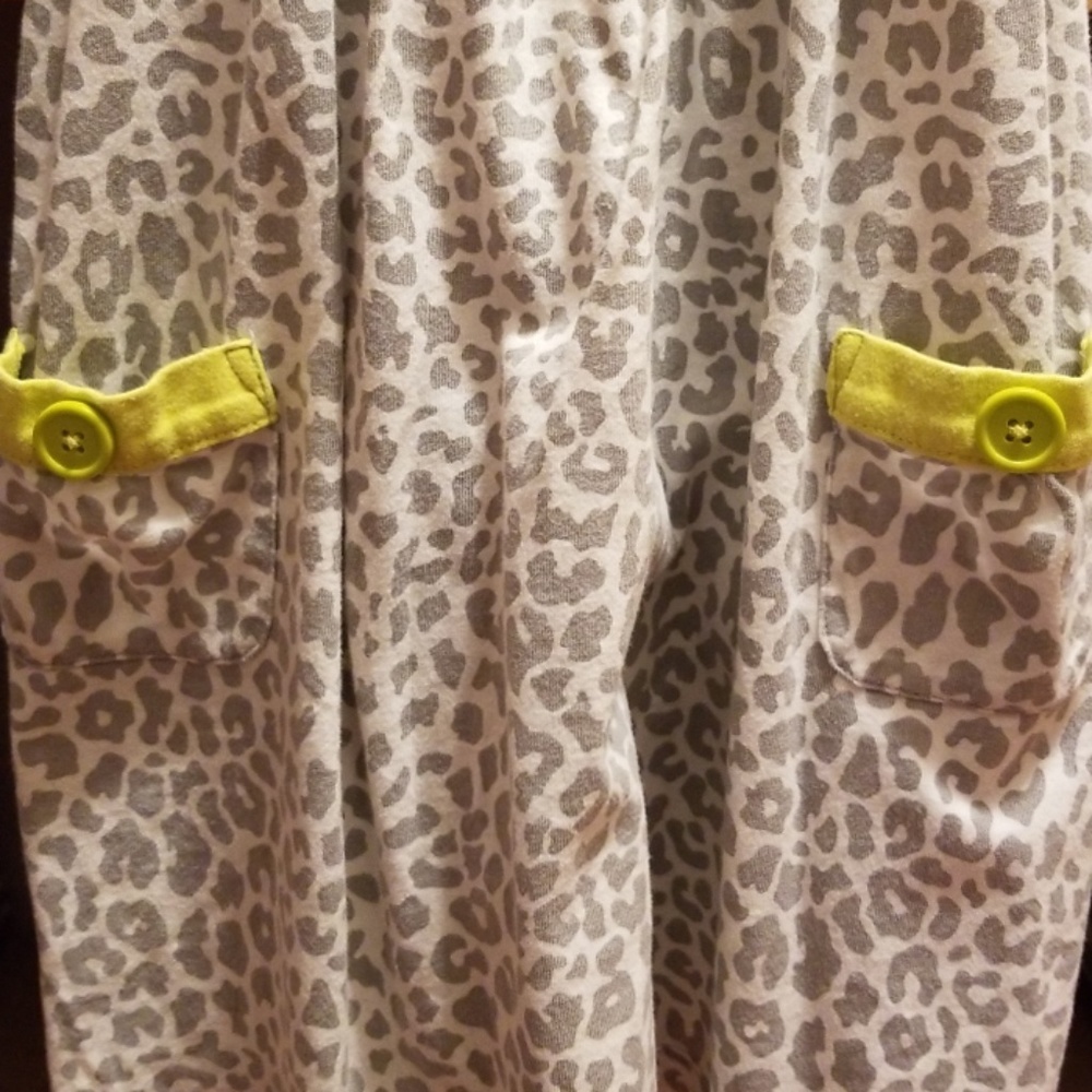 Carters gray leopard print jumper with lime green - Picture 3 of 4